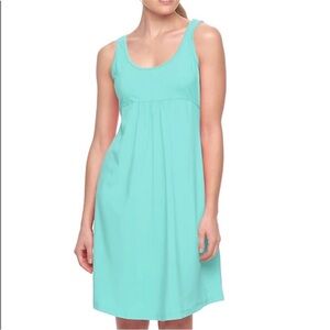 NWT Columbia Omi-Shade Sun Protection Zephyr Aqua Heights Dress Sz M